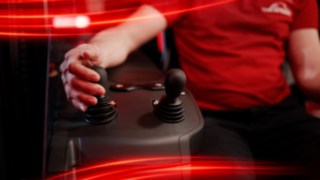 Handsteuerhebel beim Schubmaststapler Ri16 von Linde MH